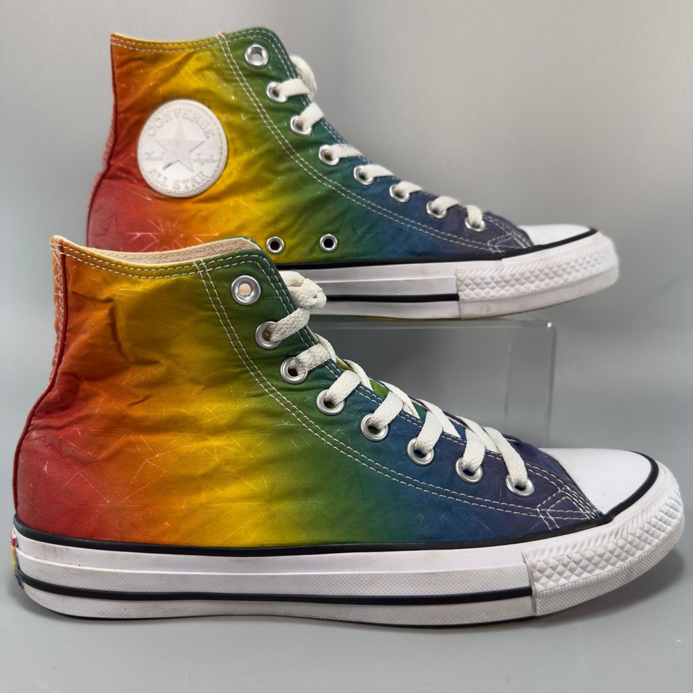 Converse Chuck Taylor All Star Pride Womens 9 Rainbow Sneaker High Top Lace Shoe